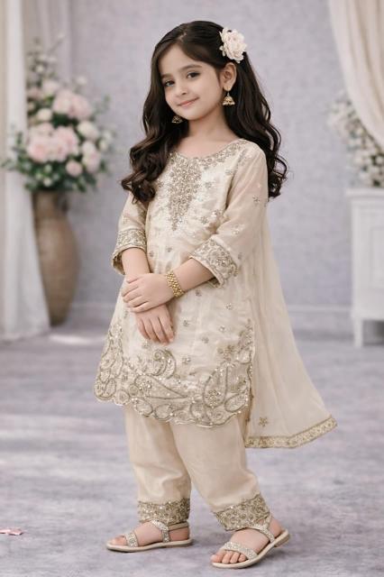Ramzan Eid Special Silk White Cheap children clothing supplier in Pune